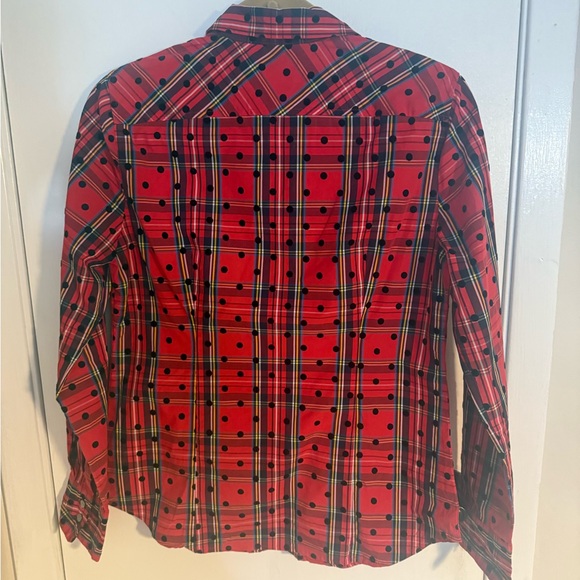 J. Crew Red and Black Plaid Button Down Shirt - Picture 5 of 7